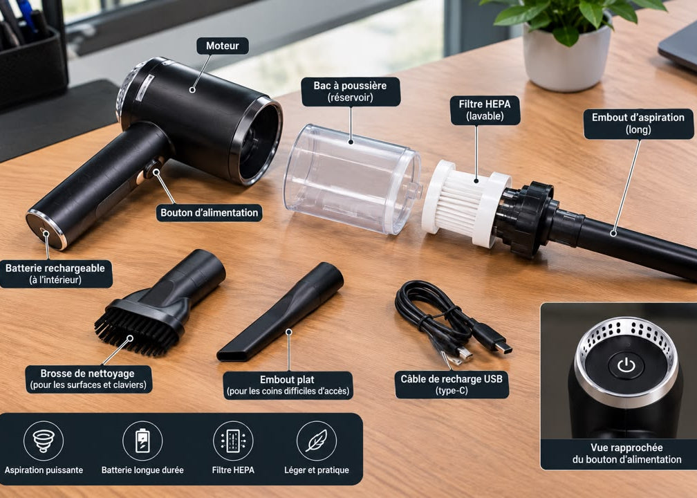 Mini aspirateur portable